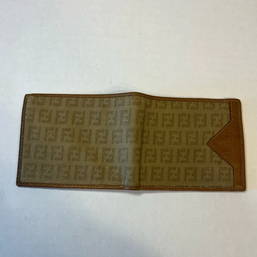 Fendi canvas and leather bifold‎ wallet
